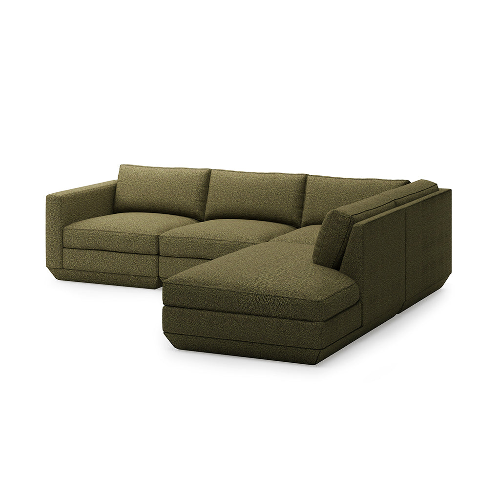 Podium Modular 4PC Lounge Sectional A | Right Facing