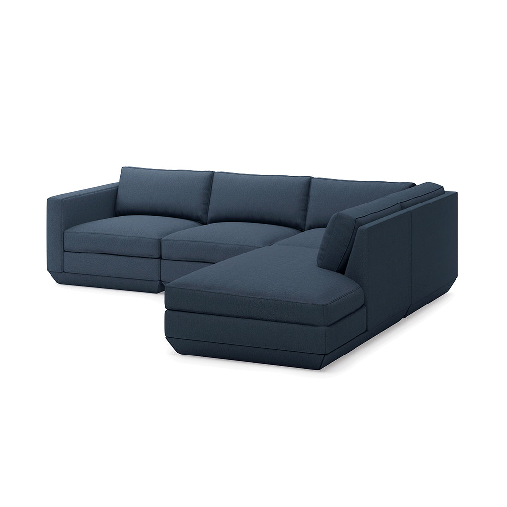 Podium Modular 4PC Lounge Sectional A | Right Facing