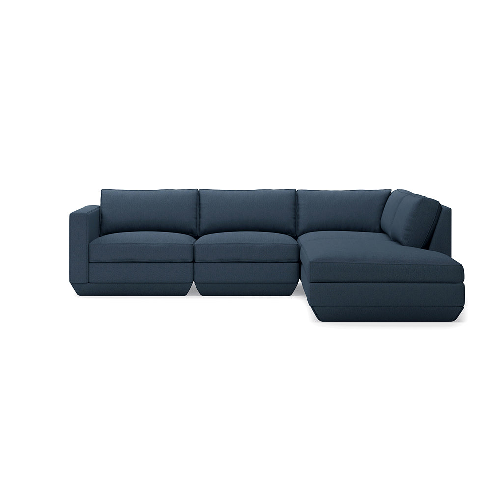 Podium Modular 4PC Lounge Sectional A | Right Facing