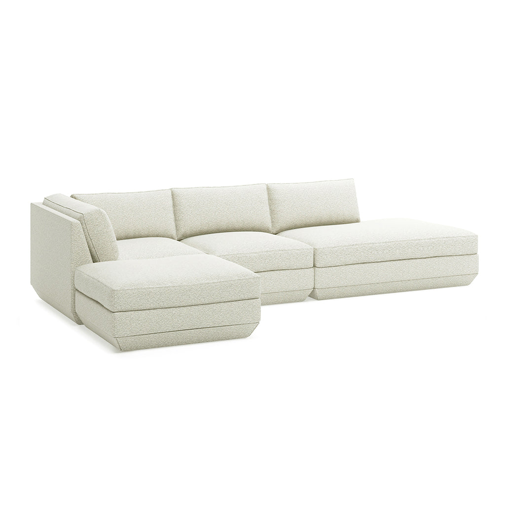 Podium Modular 4PC Lounge Sectional B | Left Facing