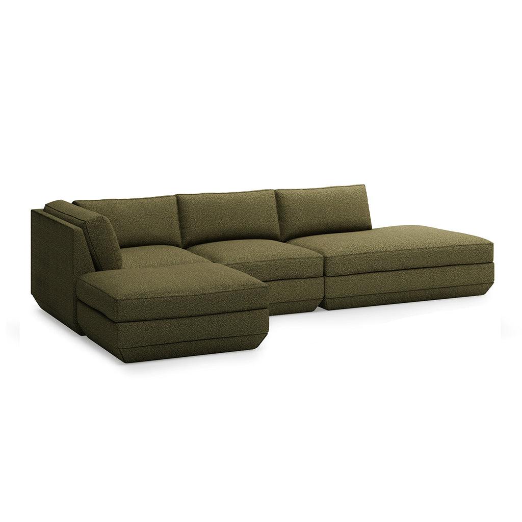Podium Modular 4PC Lounge Sectional B | Left Facing
