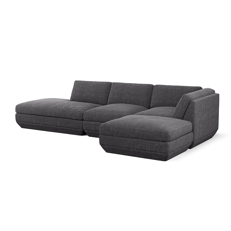 Podium Modular 4PC Lounge Sectional B | Right Facing