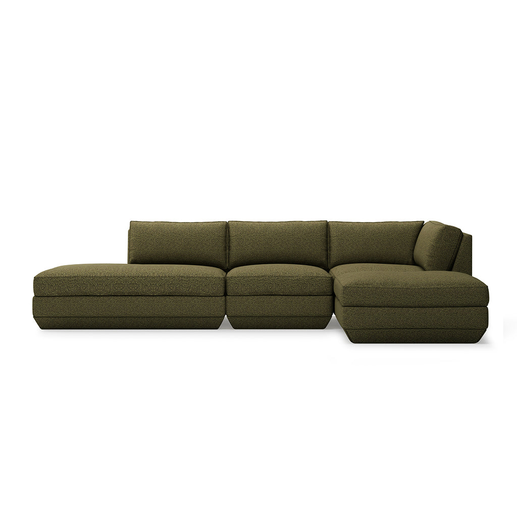 Podium Modular 4PC Lounge Sectional B | Right Facing