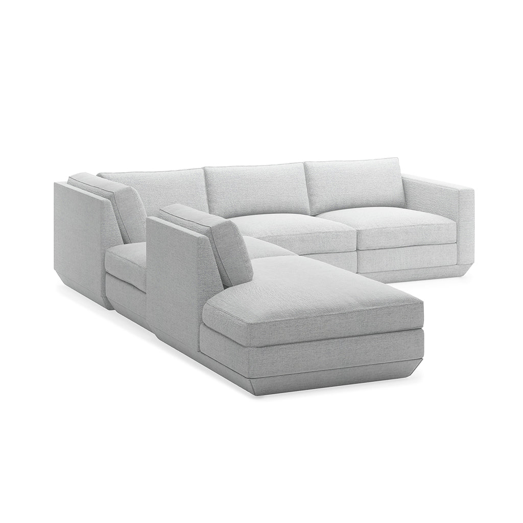 Podium Modular Five Piece Group Seating Sectional | Left Facing