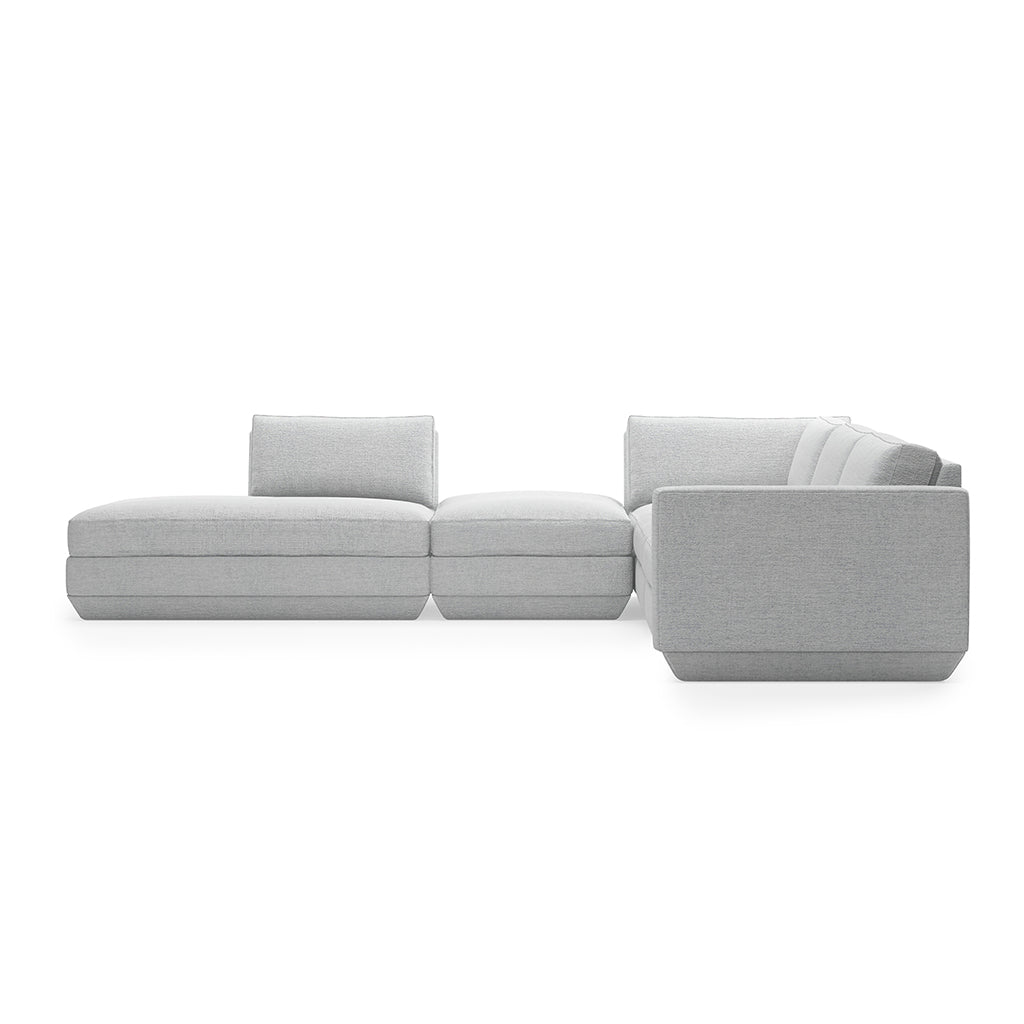Podium Modular Five Piece Group Seating Sectional | Left Facing