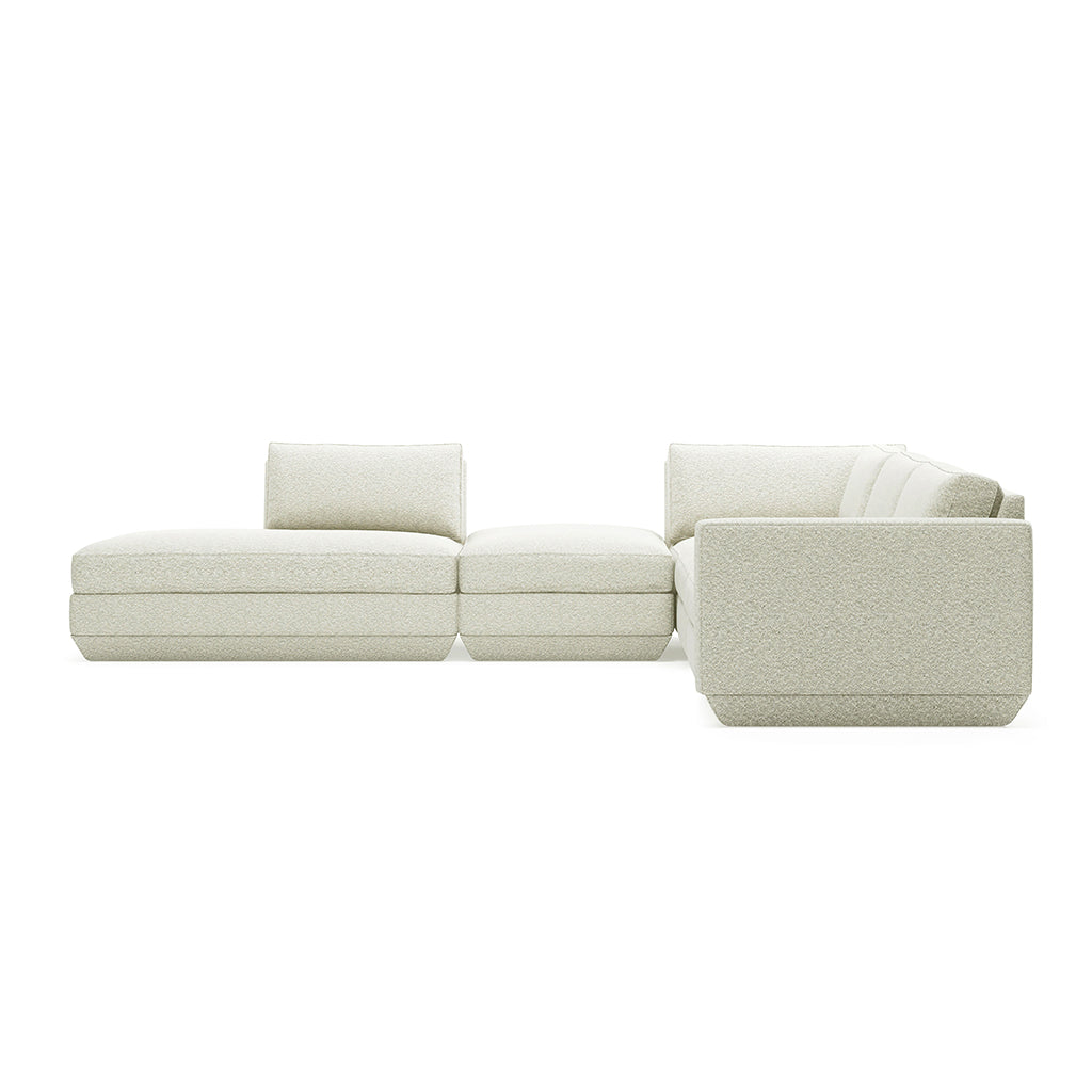 Podium Modular Five Piece Group Seating Sectional | Left Facing