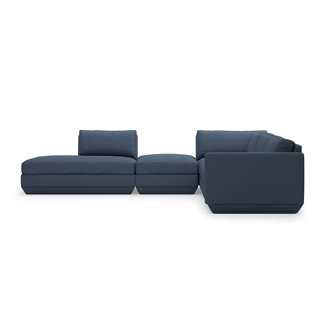Podium Modular Five Piece Group Seating Sectional | Left Facing