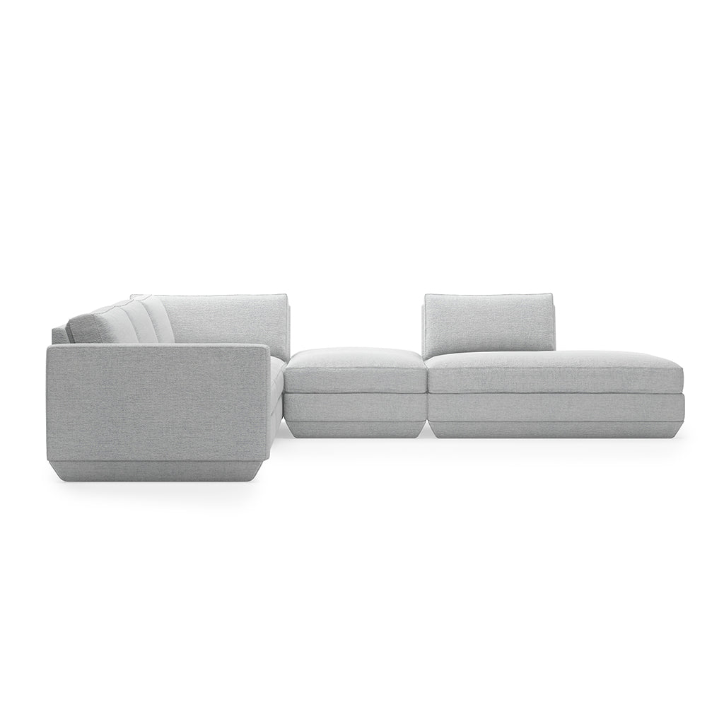 Podium Modular Five Piece Group Seating Sectional | Right Facing