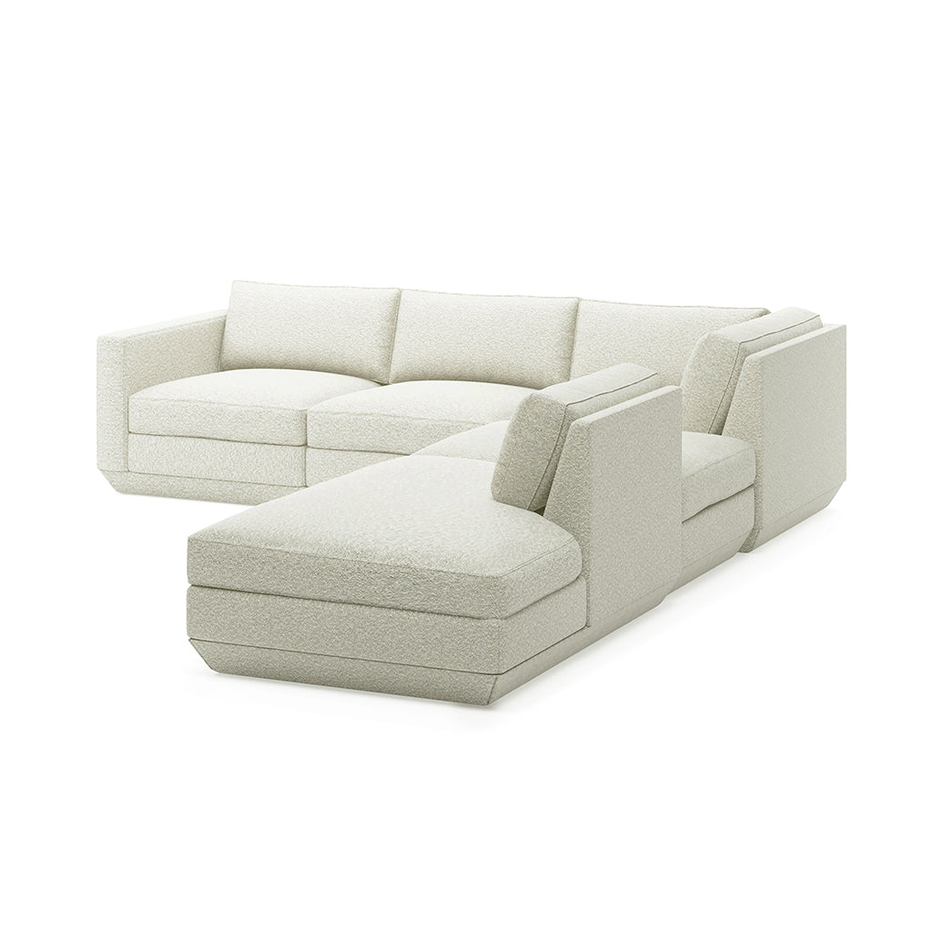 Podium Modular Five Piece Group Seating Sectional | Right Facing