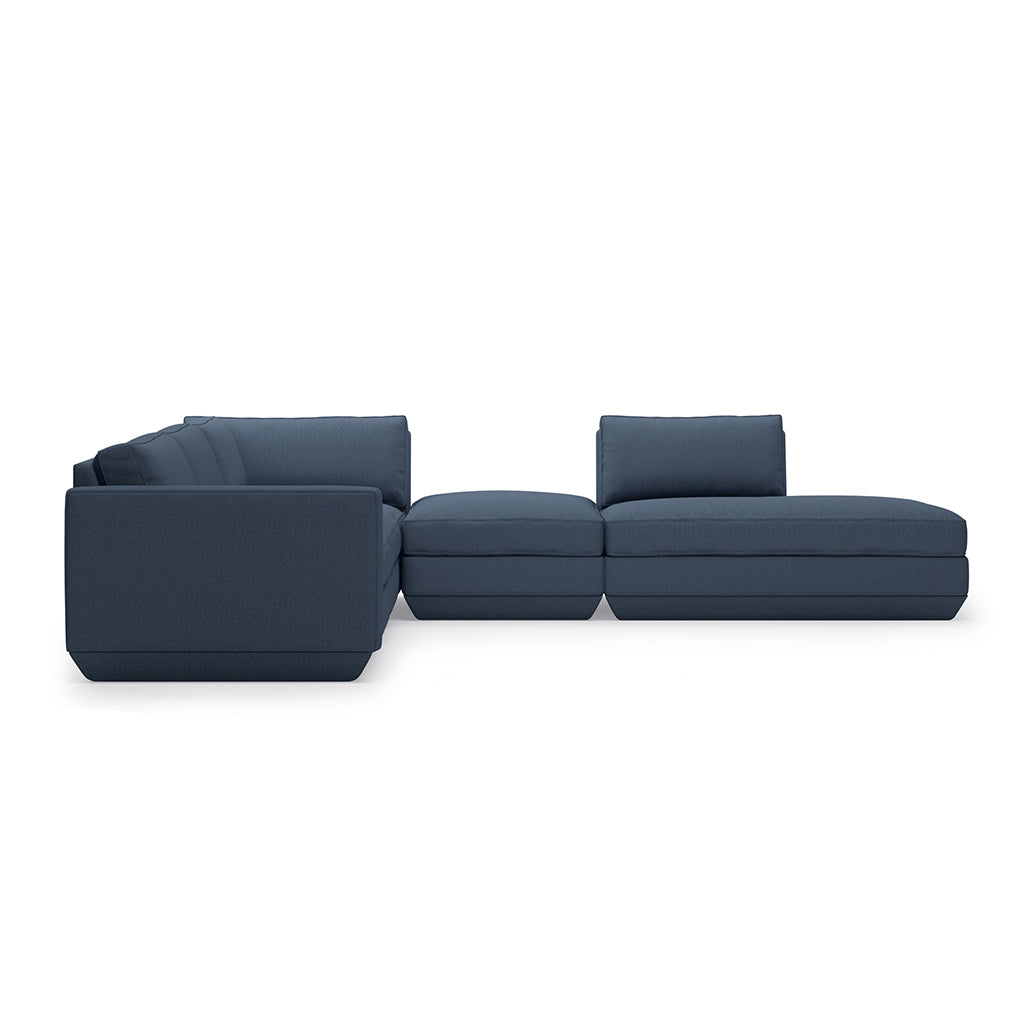 Podium Modular Five Piece Group Seating Sectional | Right Facing