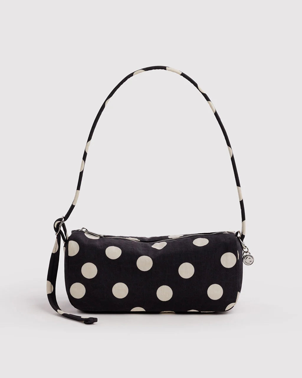 Nylon Loaf Bag | Black and Cream Polka Dot