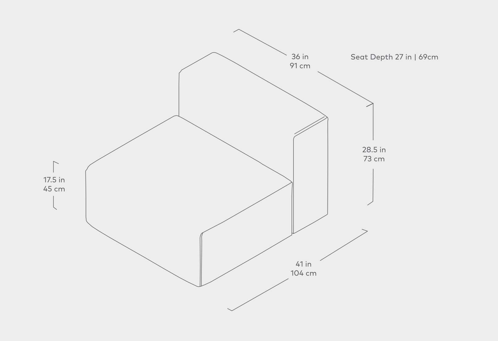 Nest Modular Armless Chair