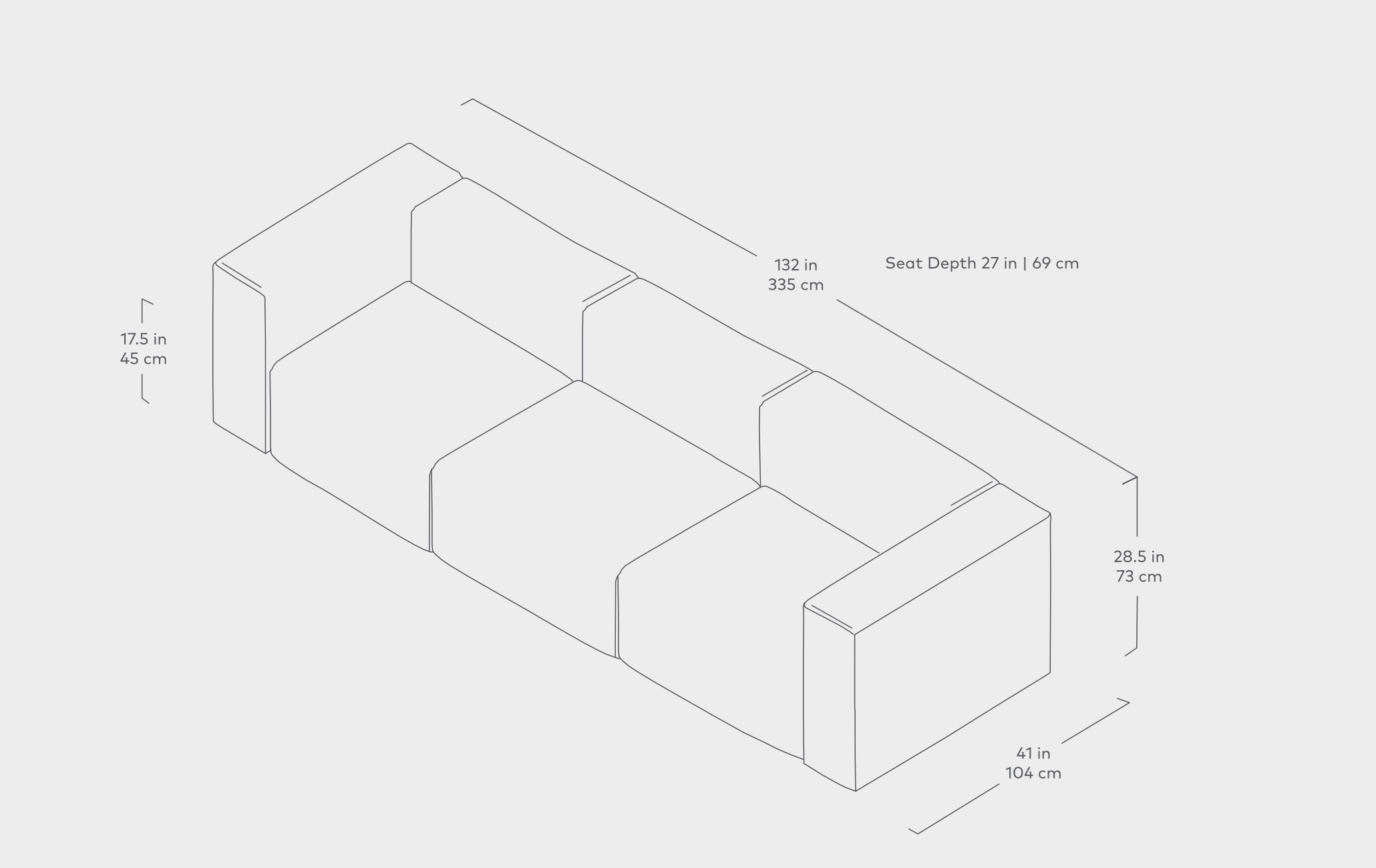 Nest Modular 3-PC Sofa