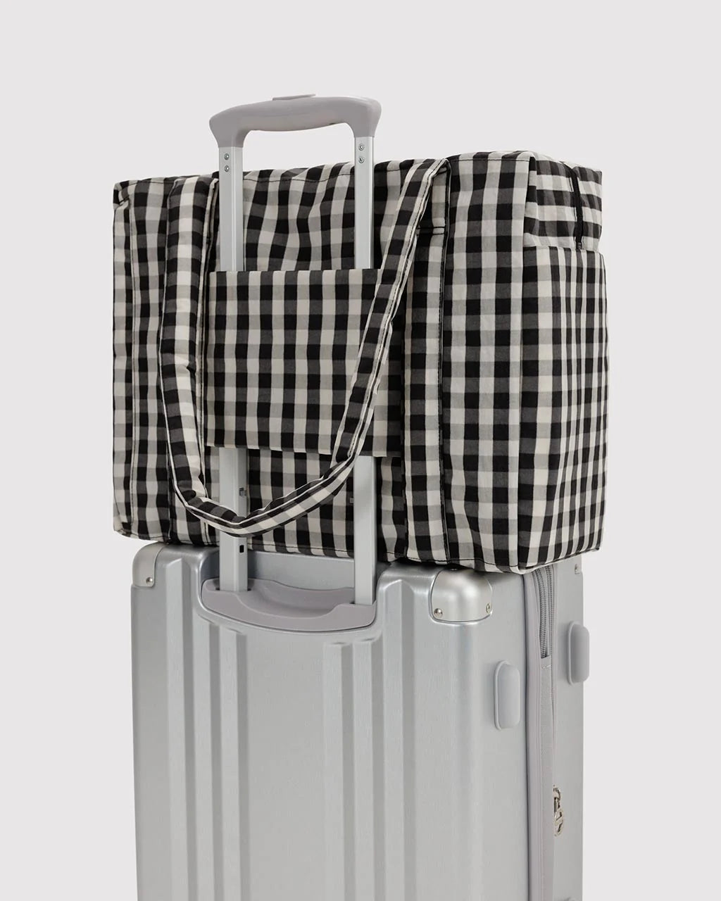 Small Cloud Carry-On | Black And Cream Gingham