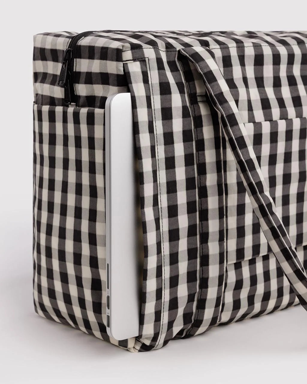 Small Cloud Carry-On | Black And Cream Gingham