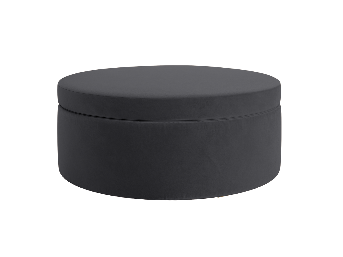 The Evergreen Storage Ottoman | Recycled Velvet