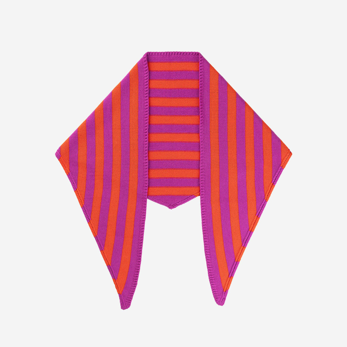 Simple Stripe Triangle Scarf | Poppy Magenta