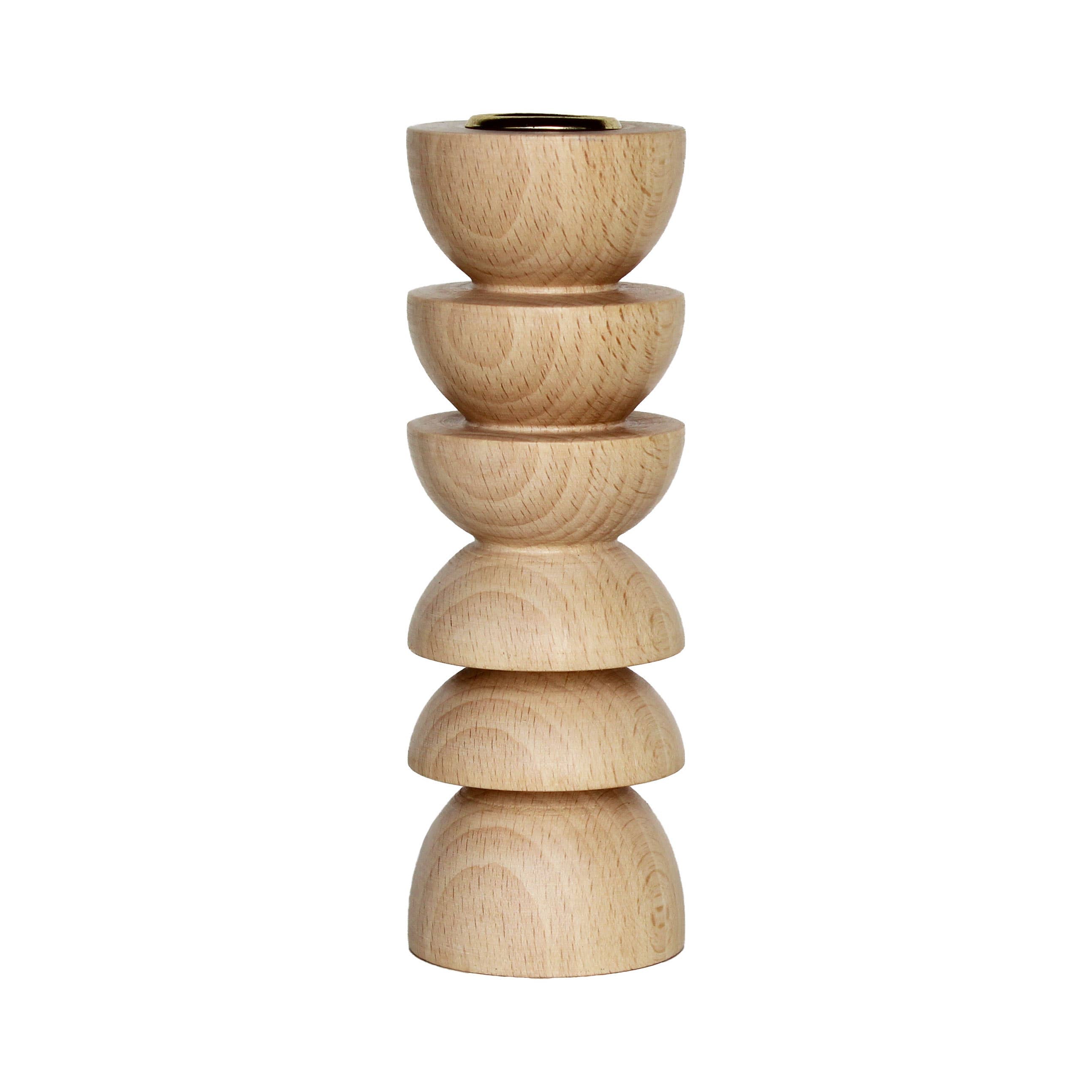 Wooden Candle Holder - Tall Nº 4