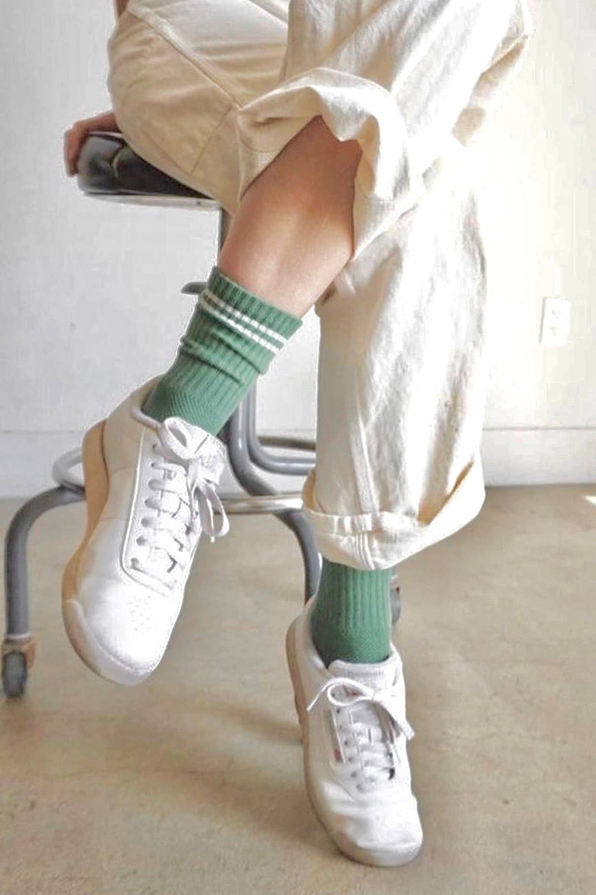 Boyfriend Socks: Clean White