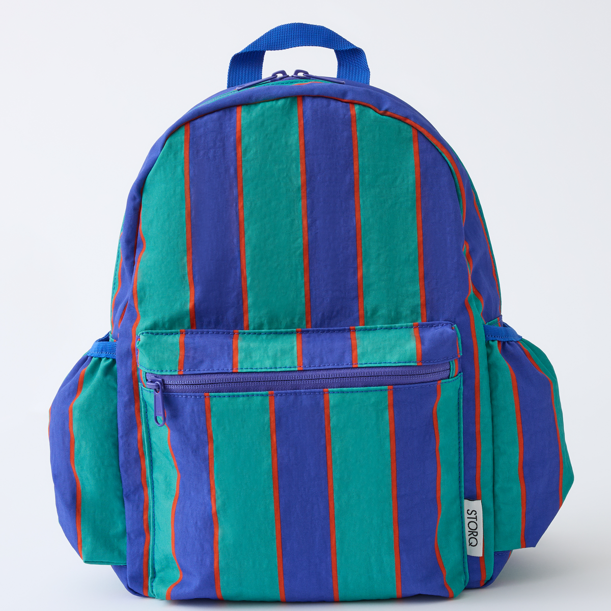 Cool Kid Backpack | Blue & Rust Stripe