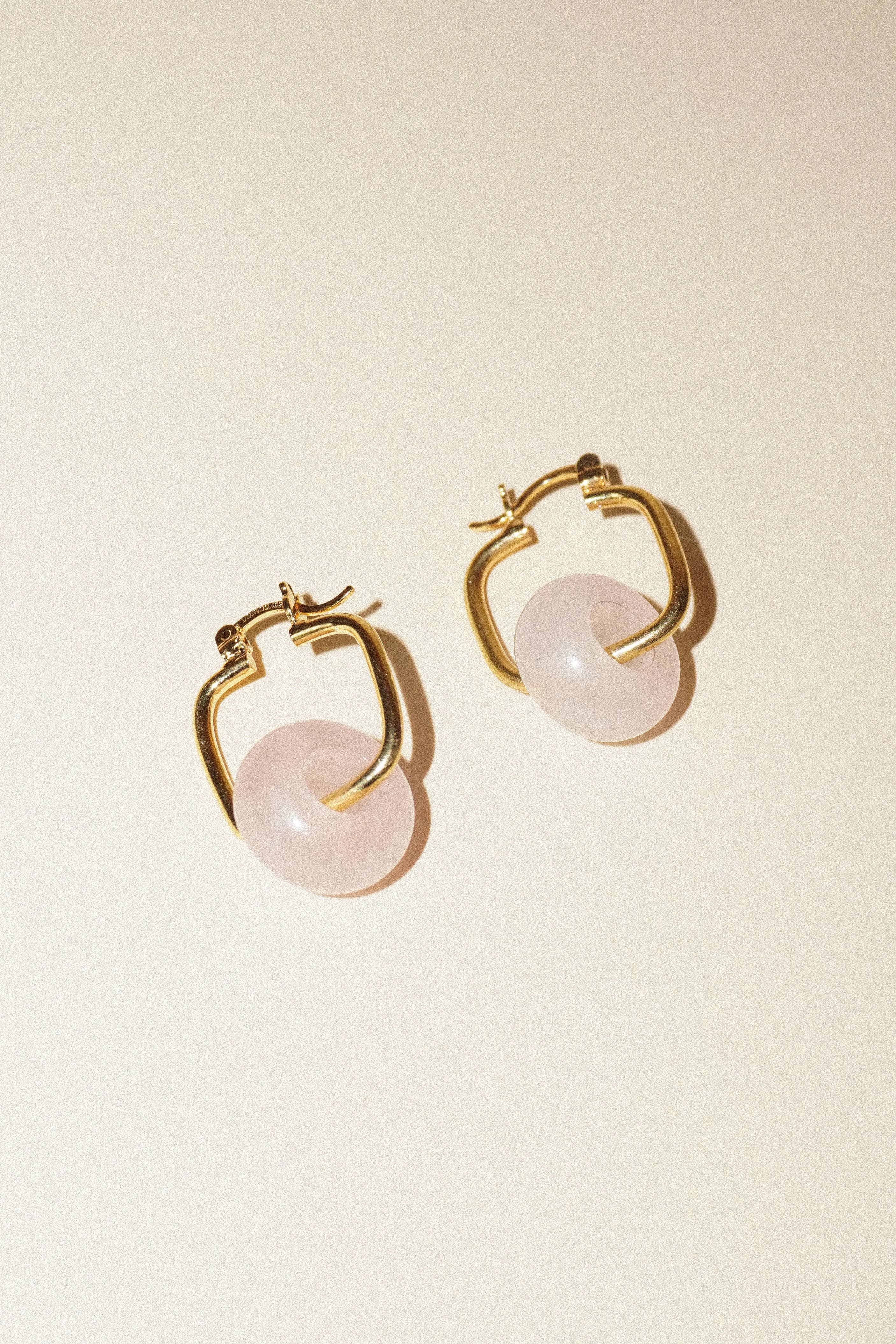Square Quartz Hoops