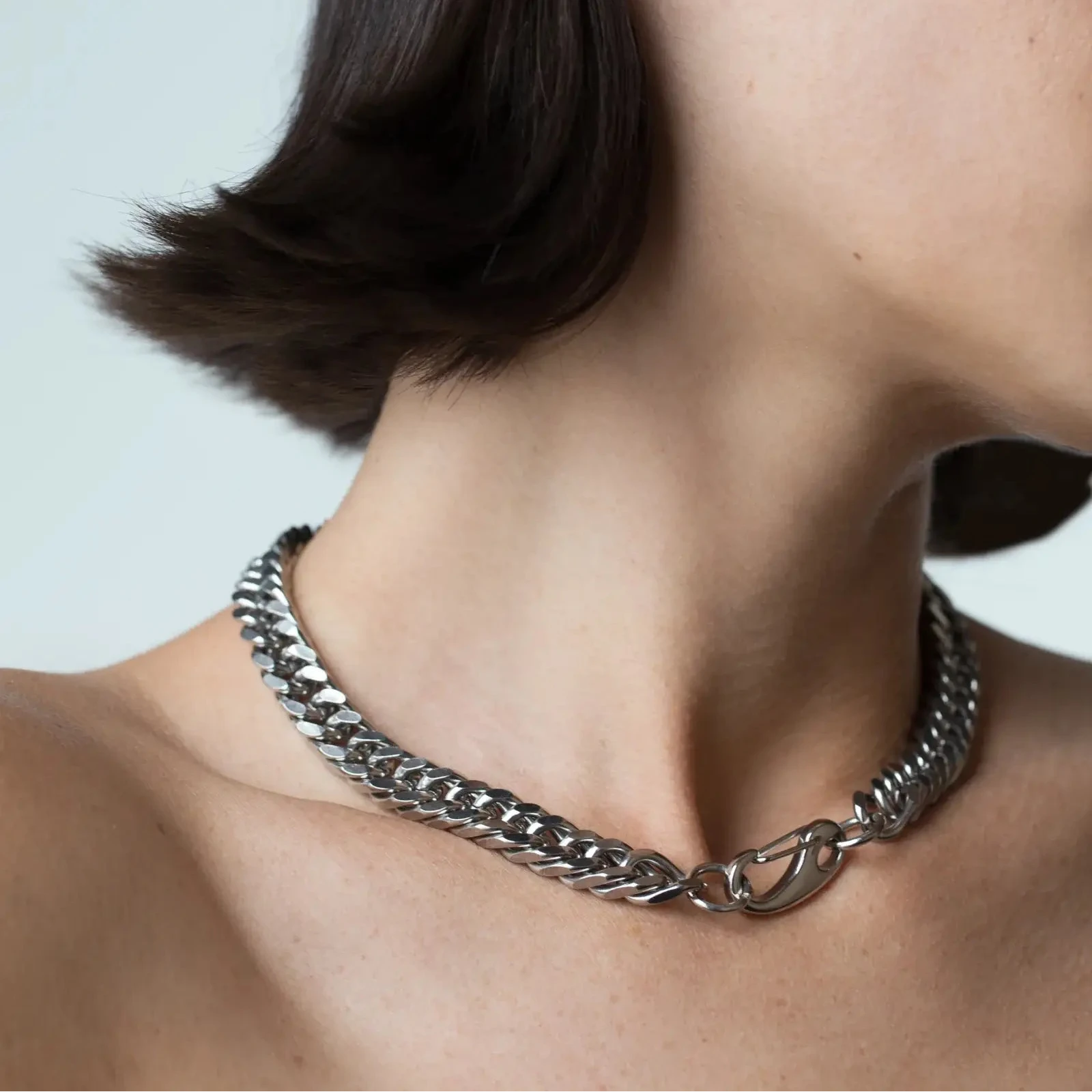 Bold Chain Link Necklace | Silver