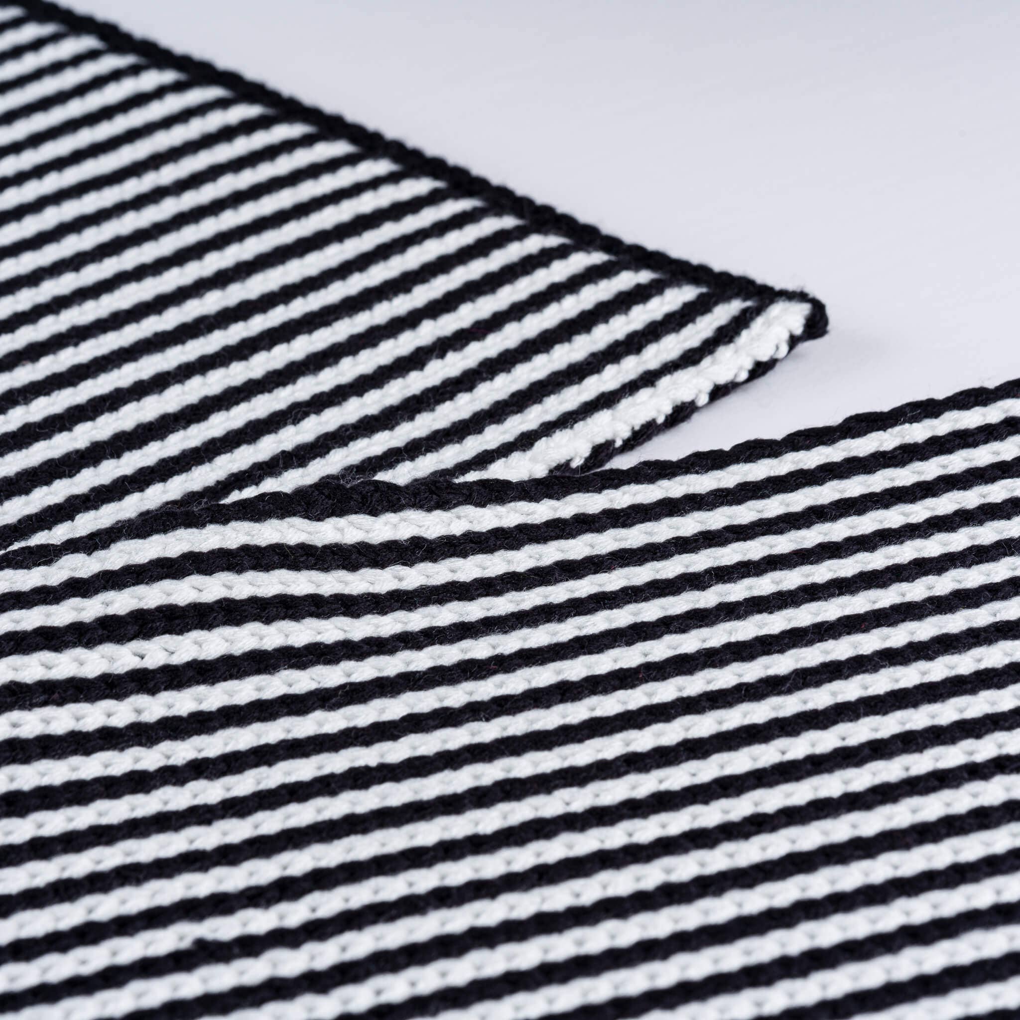 Pinstripe Big Scarf | Black White