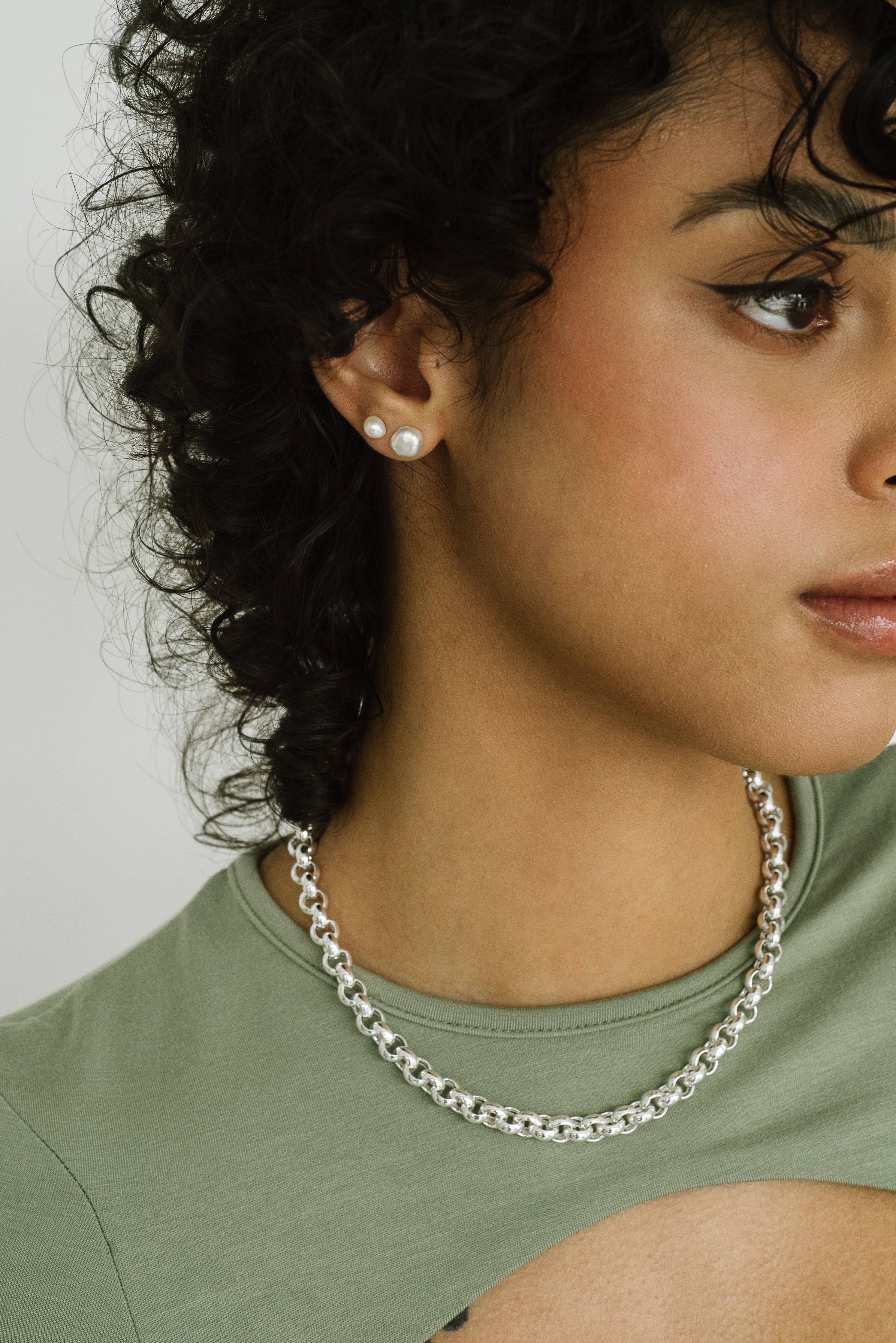 Keshi Pearl Studs: 5mm
