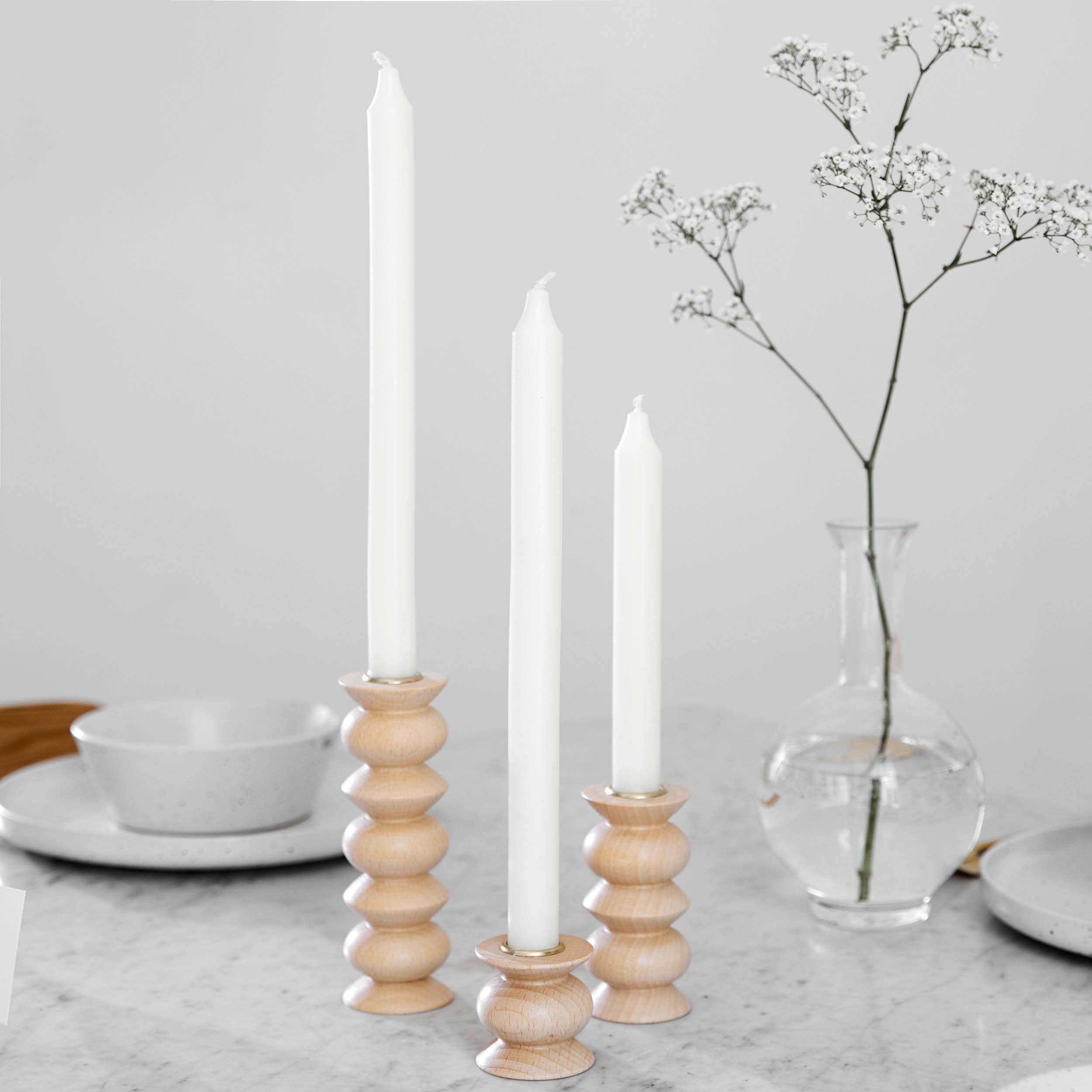 Wooden Candle Holder - Tall Nº 5