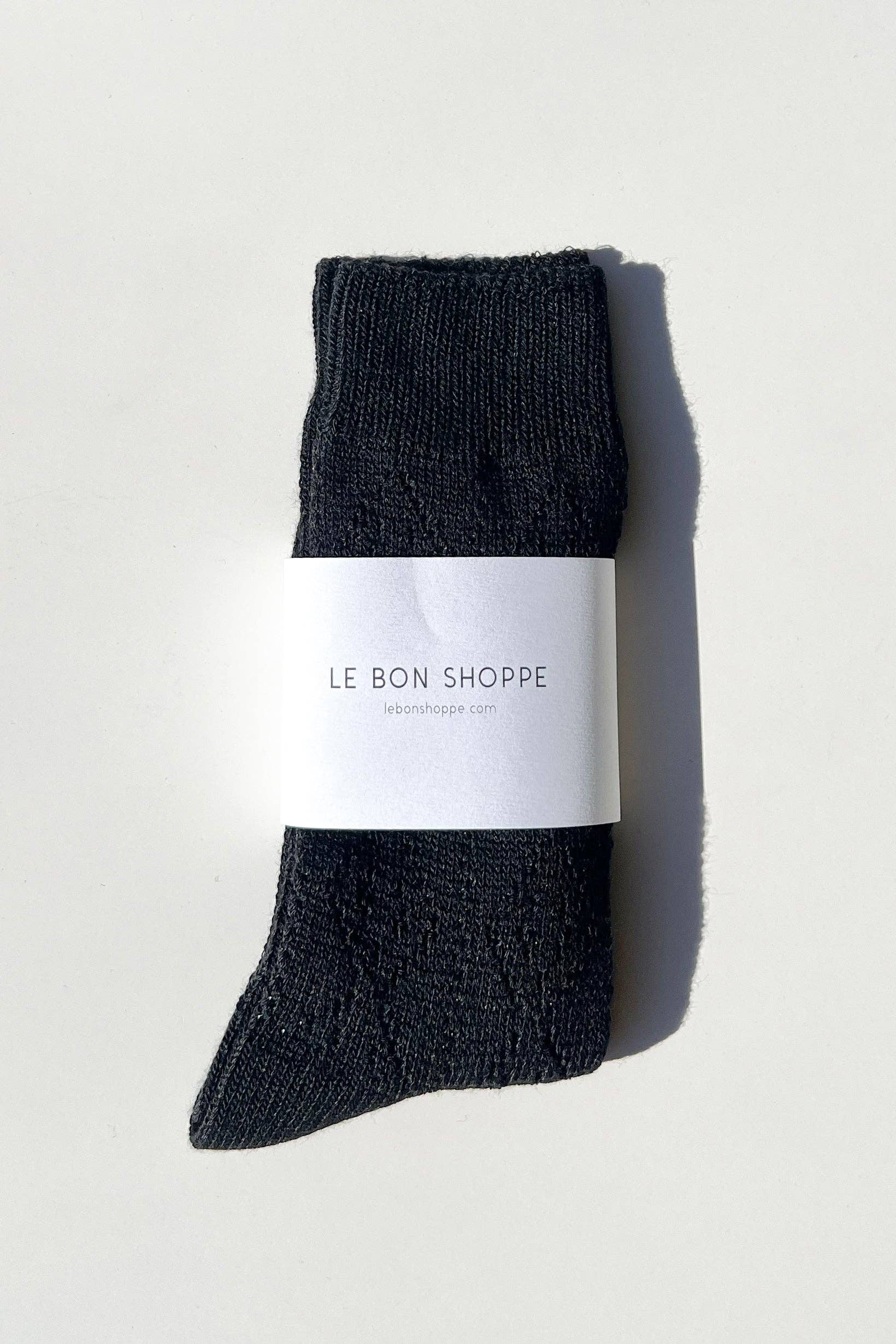 Modal Eyelet Socks | Jet Black