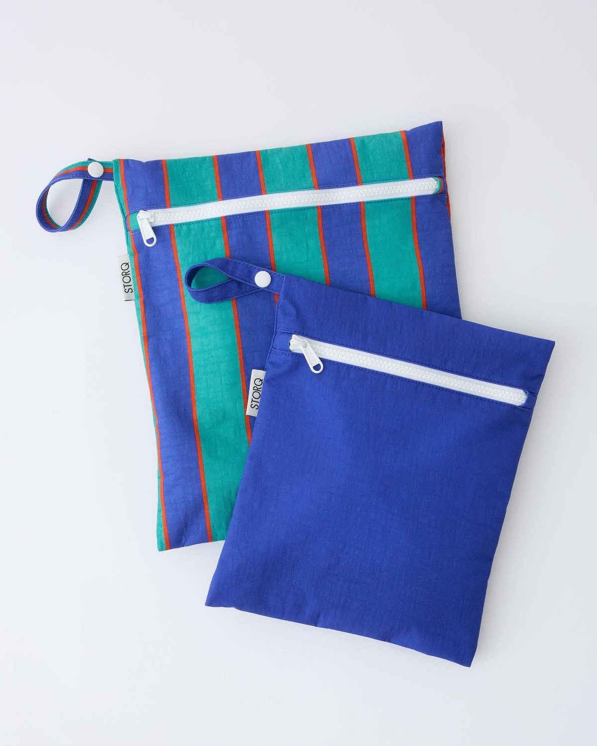 Wet/Dry Bag Set | Navy & Green Stripe