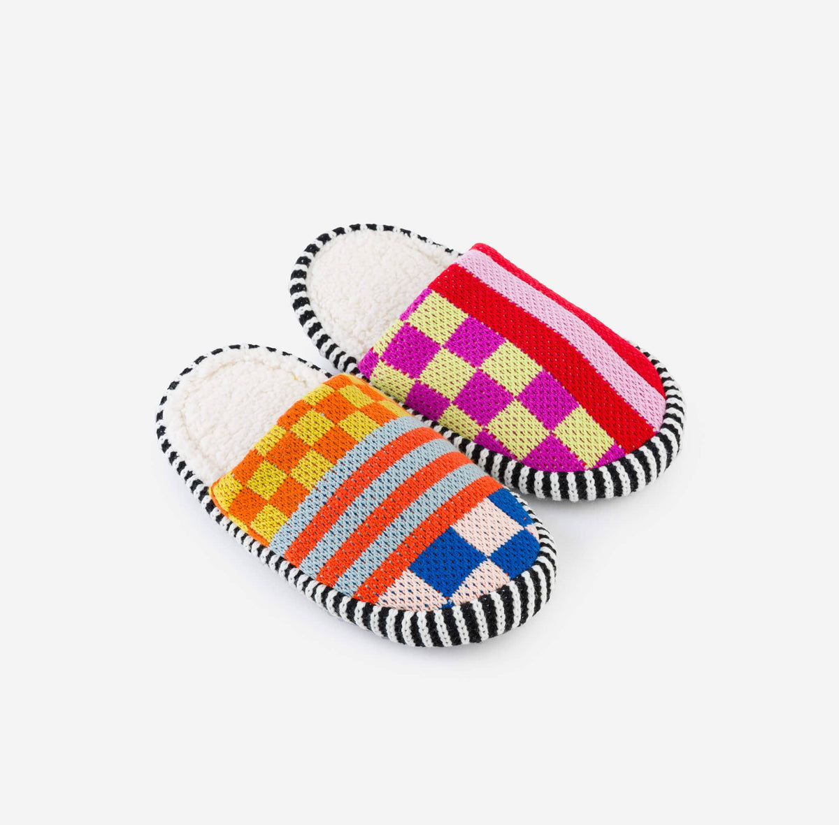 Pattern Patch Slide Slippers | Candy | L/XL