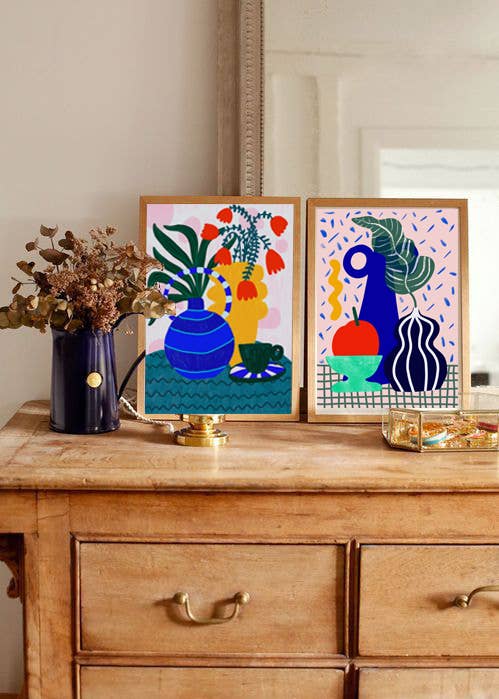 Tulips & Coffee Art Print