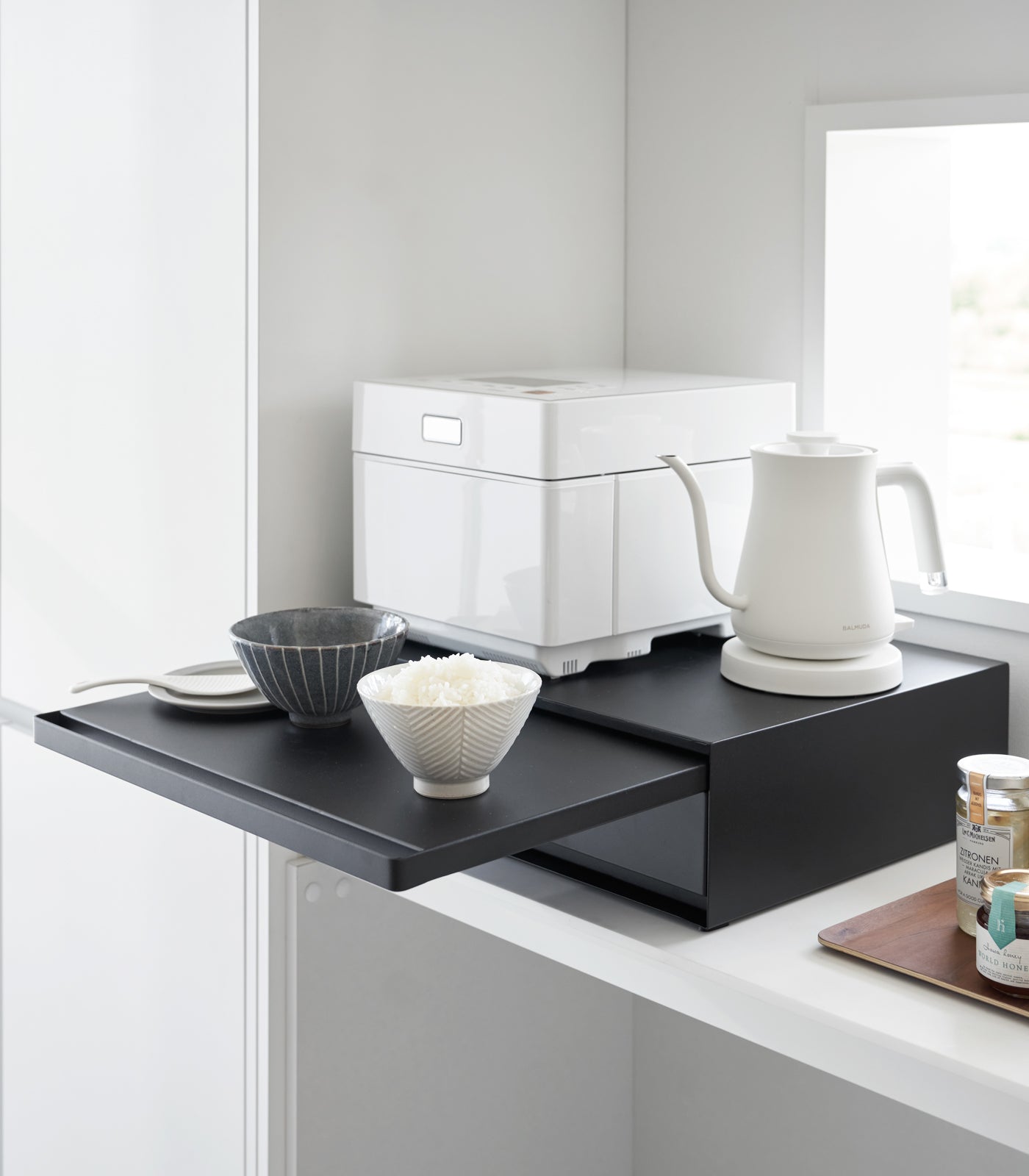 Countertop Drawer with Pull-Out Shelf