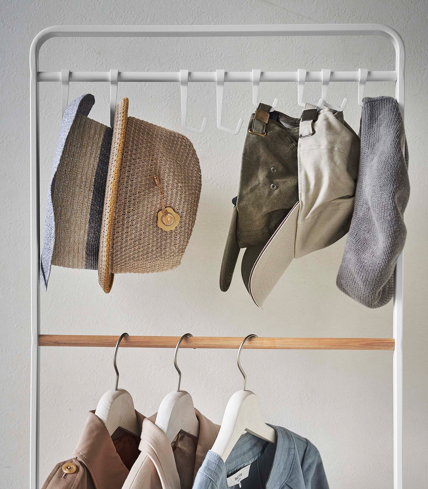 Coat Rack with Hat Storage