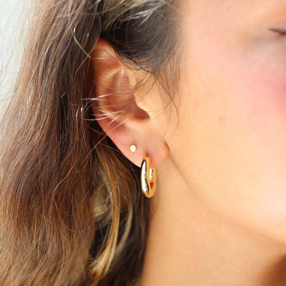 Everyday Hoops: White Gold Fill