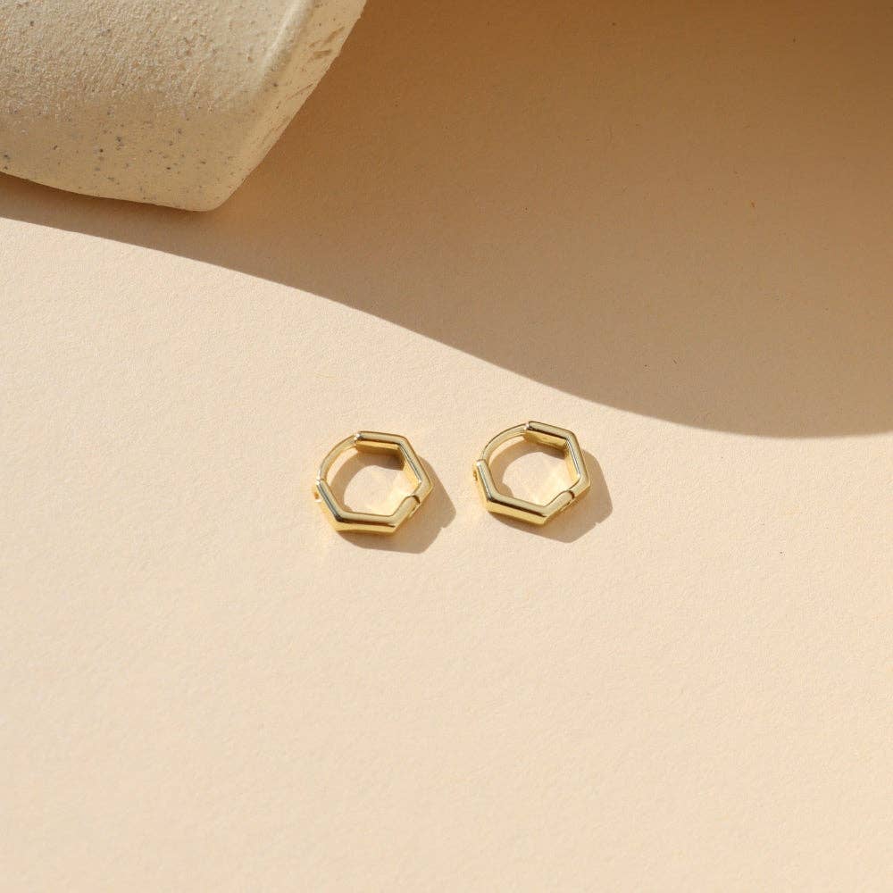 Honeycomb Huggies | 14k Gold Fill