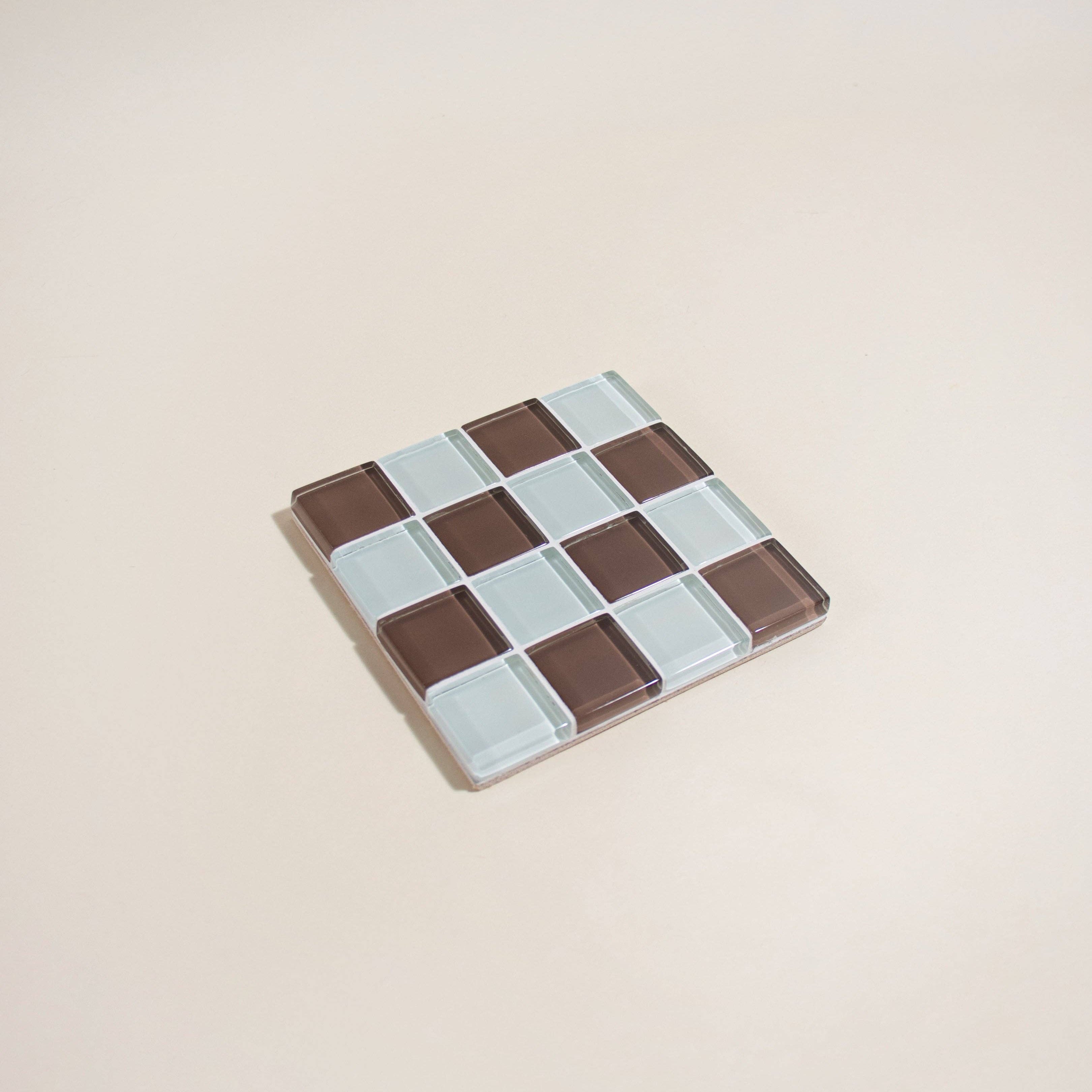 Glass Tile Coaster | Classic Milk Chocolate