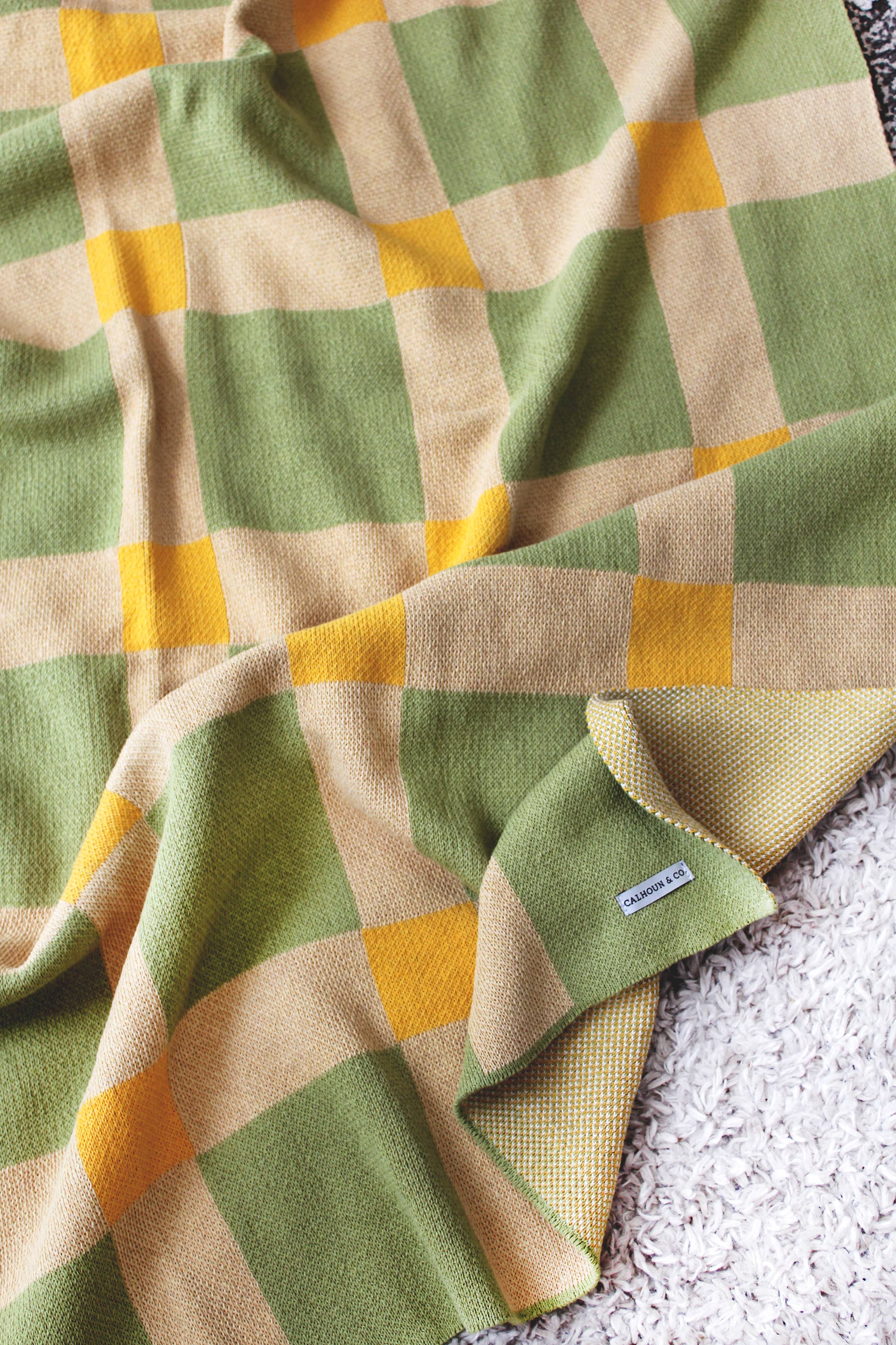Gingham Knit Blanket | Once In A Melon