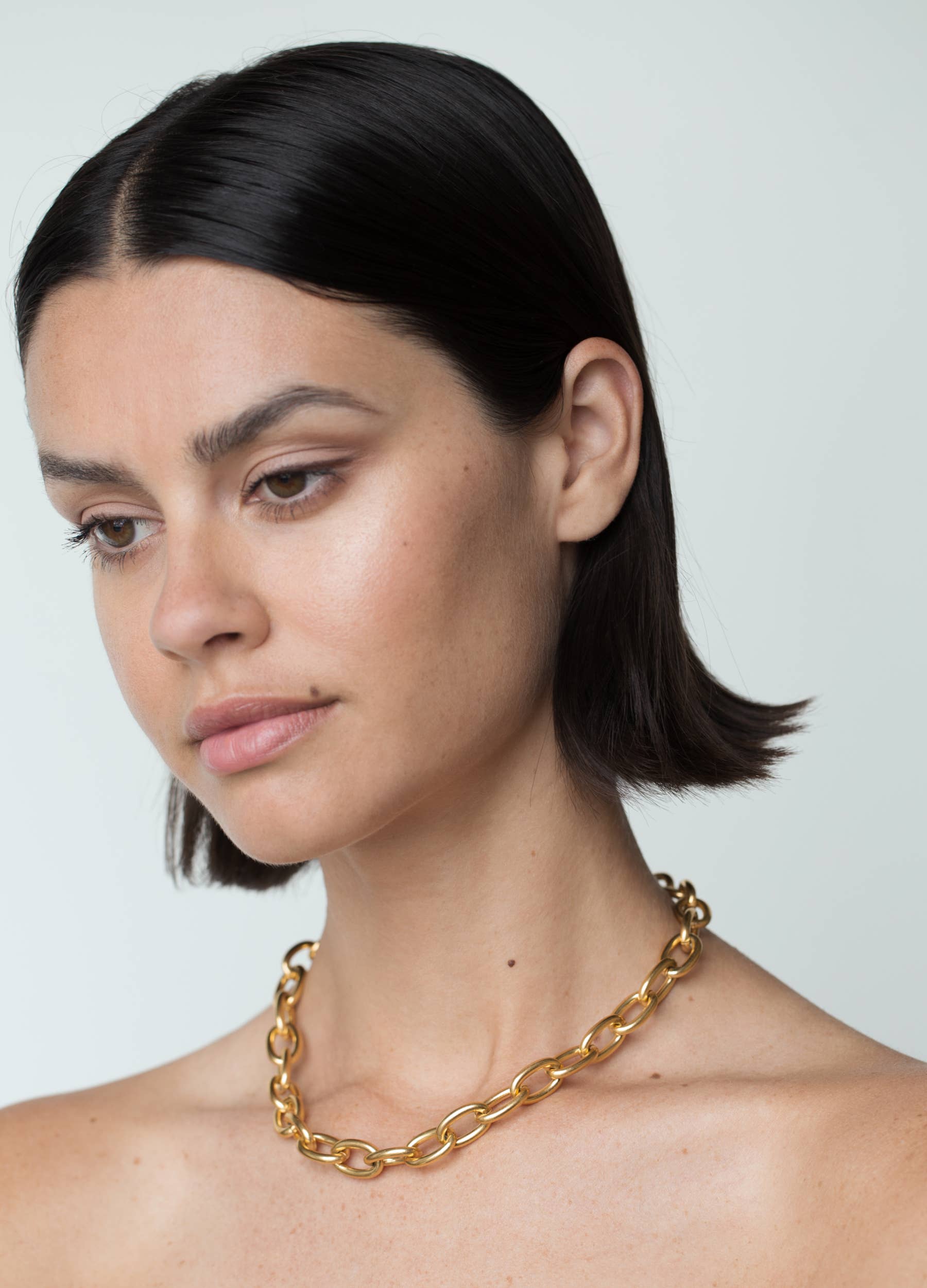 Curb Chain Necklace | Gold