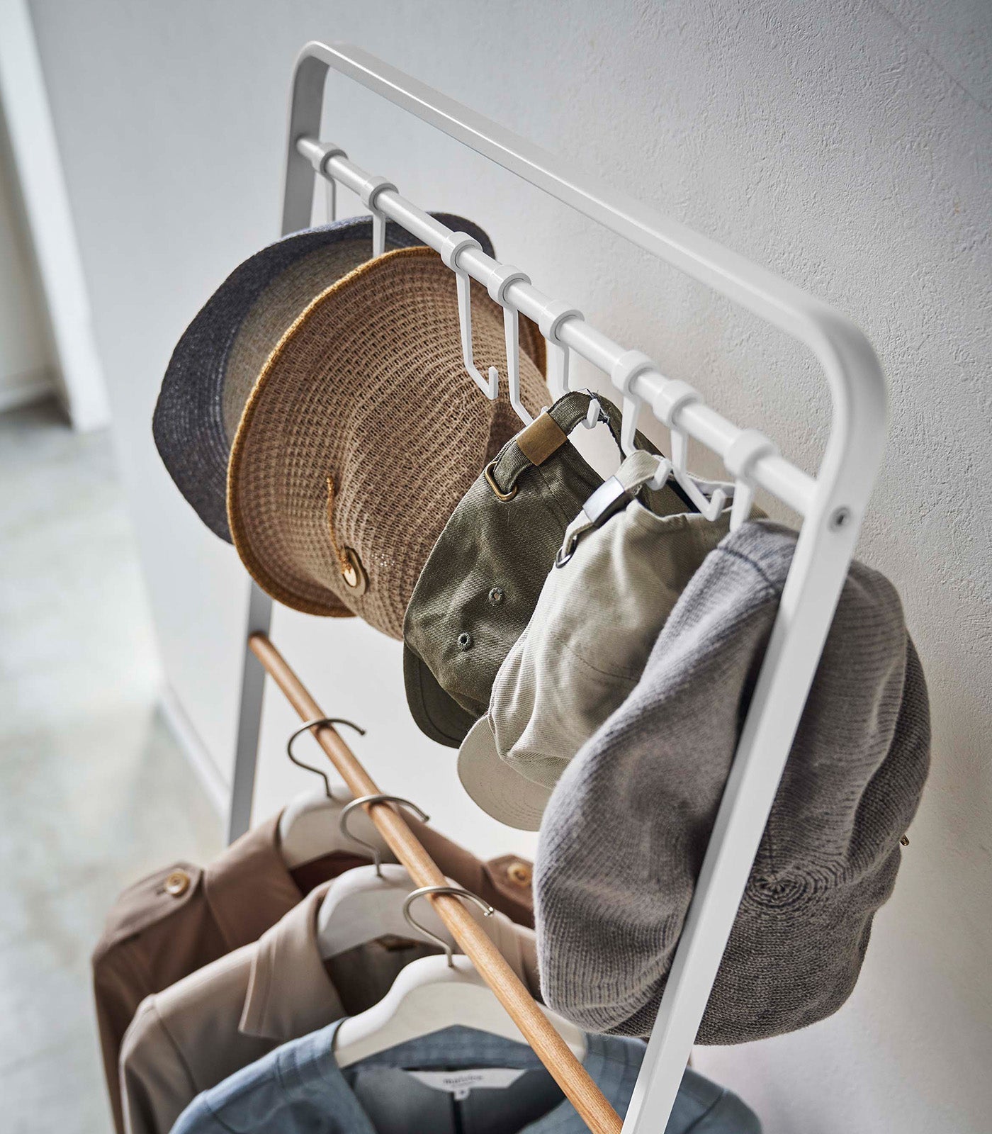 Coat Rack with Hat Storage