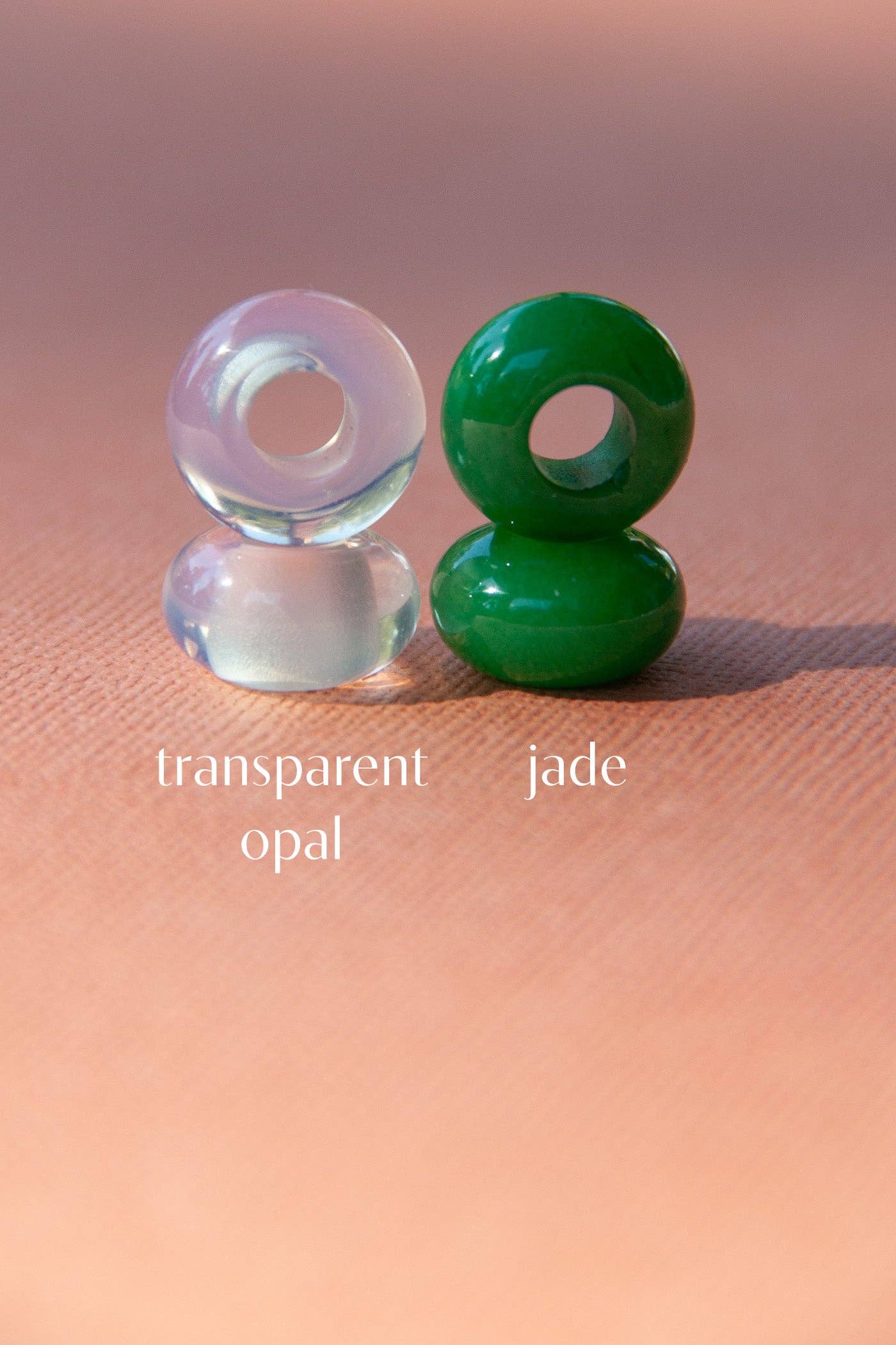 Rondella Stone Chunky Hoop: Jade
