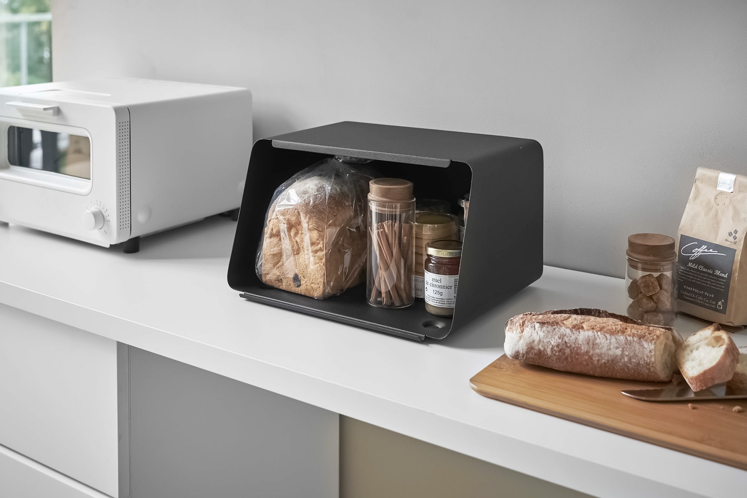 Bread Box with Cutting Board Lid