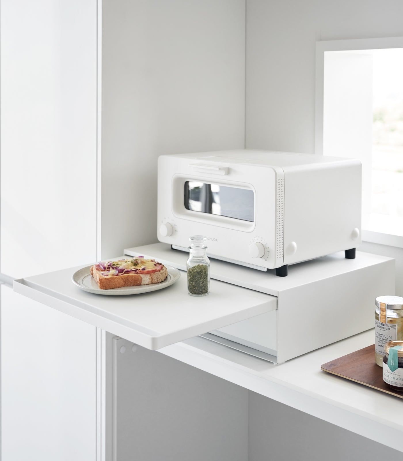 Countertop Drawer with Pull-Out Shelf