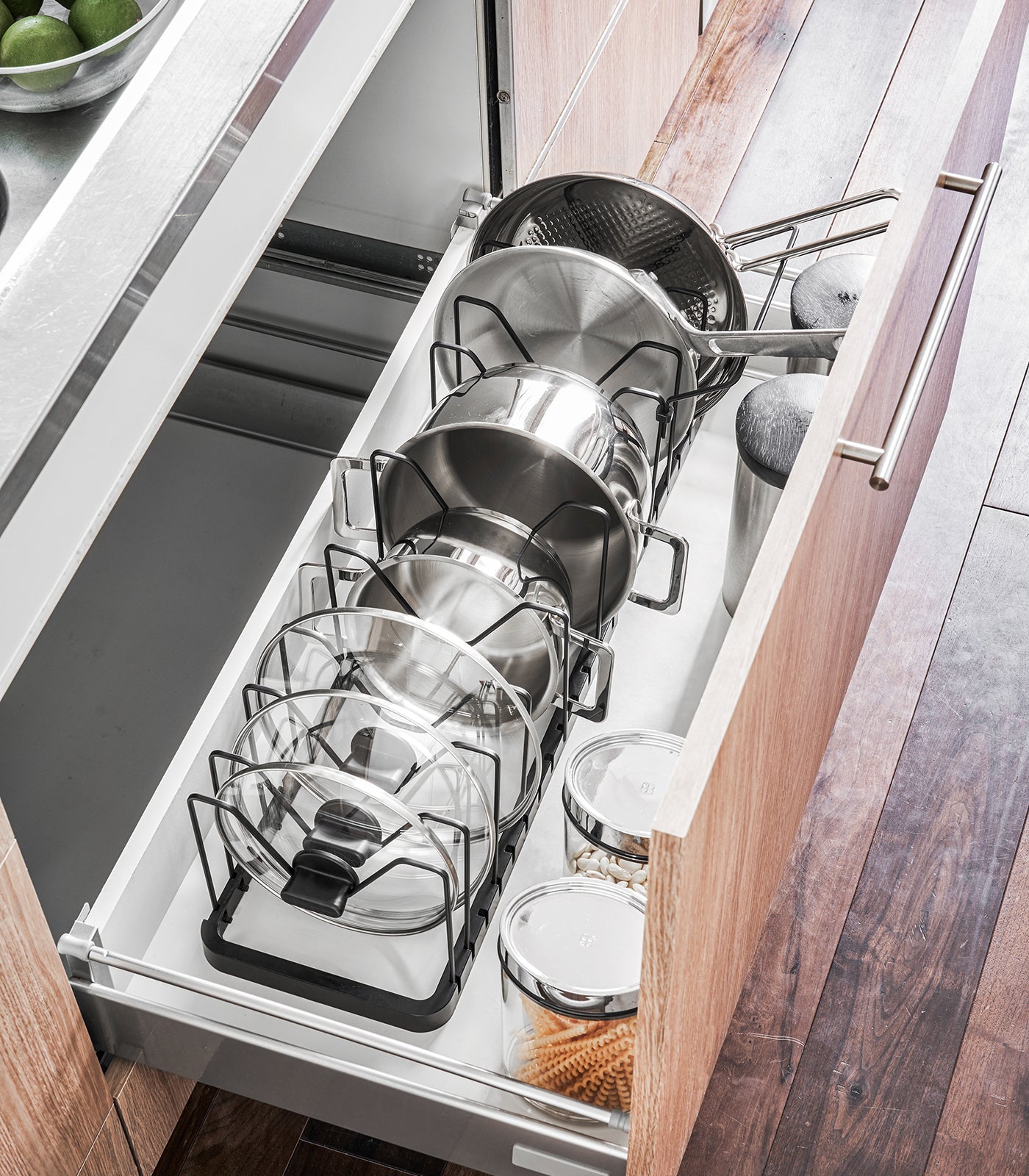 Adjustable Pot Lid Organizer