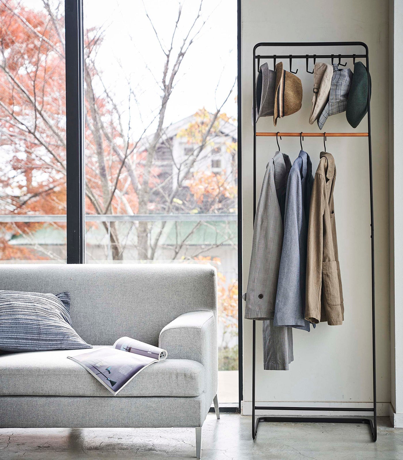 Coat Rack with Hat Storage