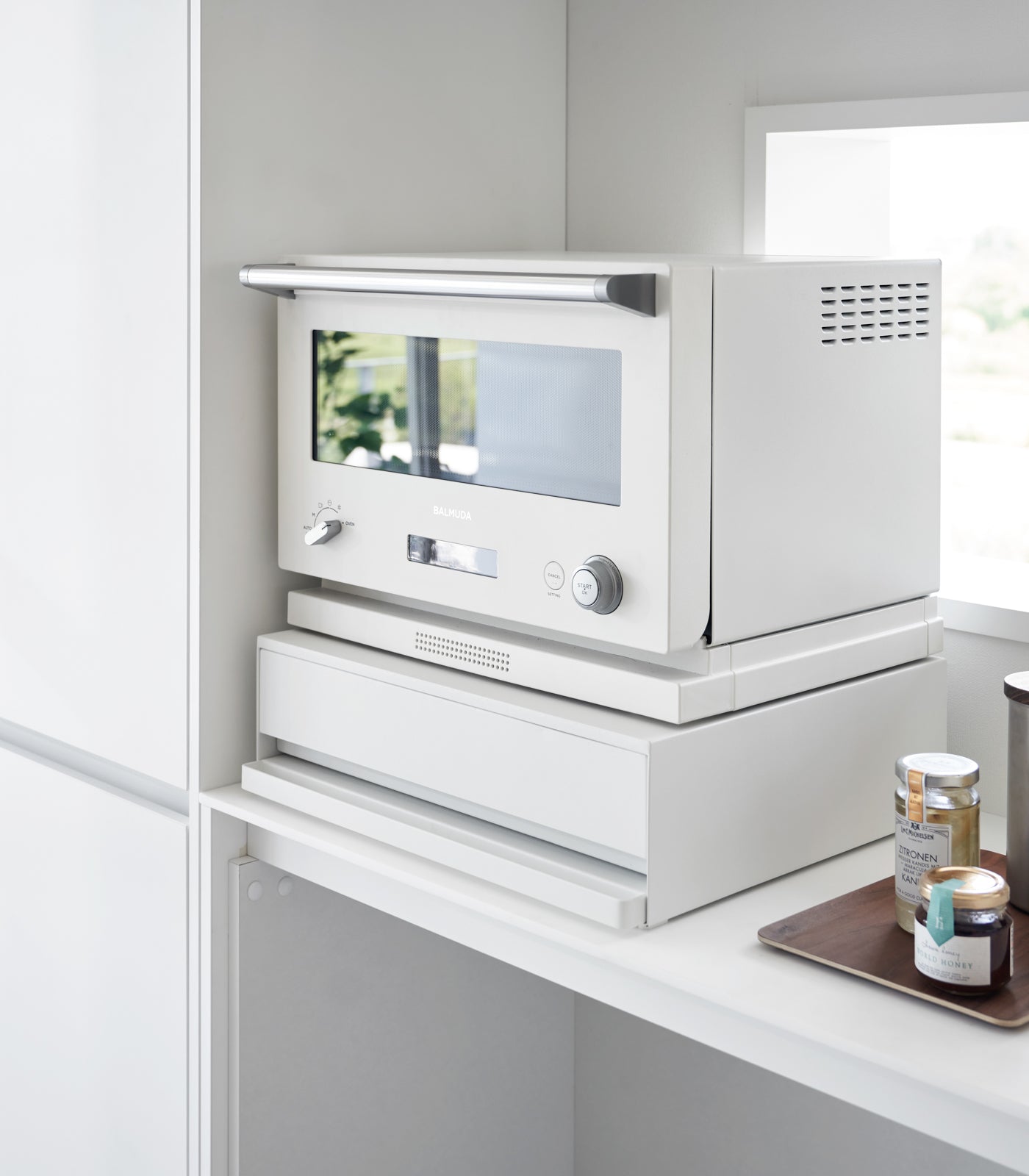 Countertop Drawer with Pull-Out Shelf