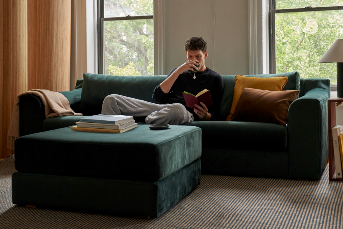 The Elevate Ottoman | Cactus Leather