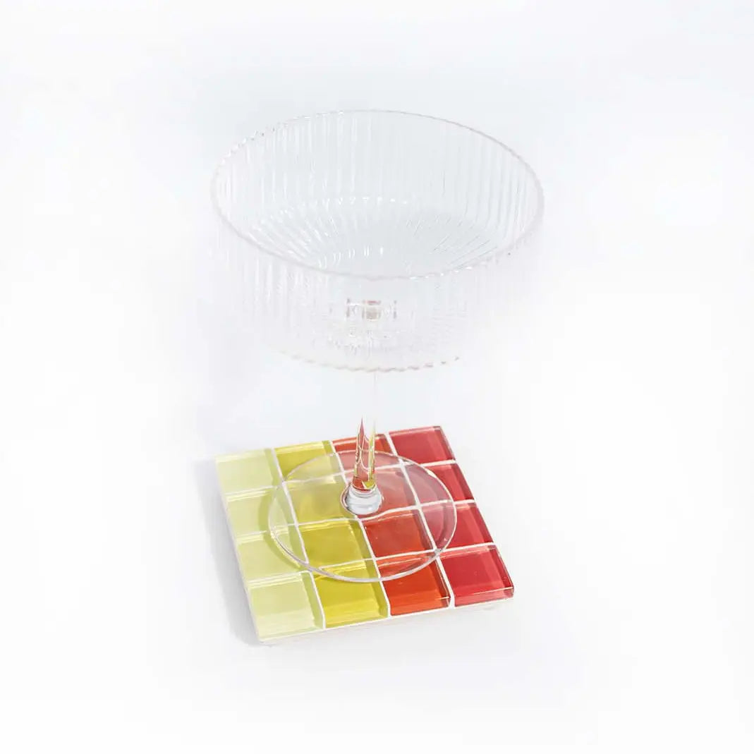 Glass Tile Coaster - Summer Sunrise