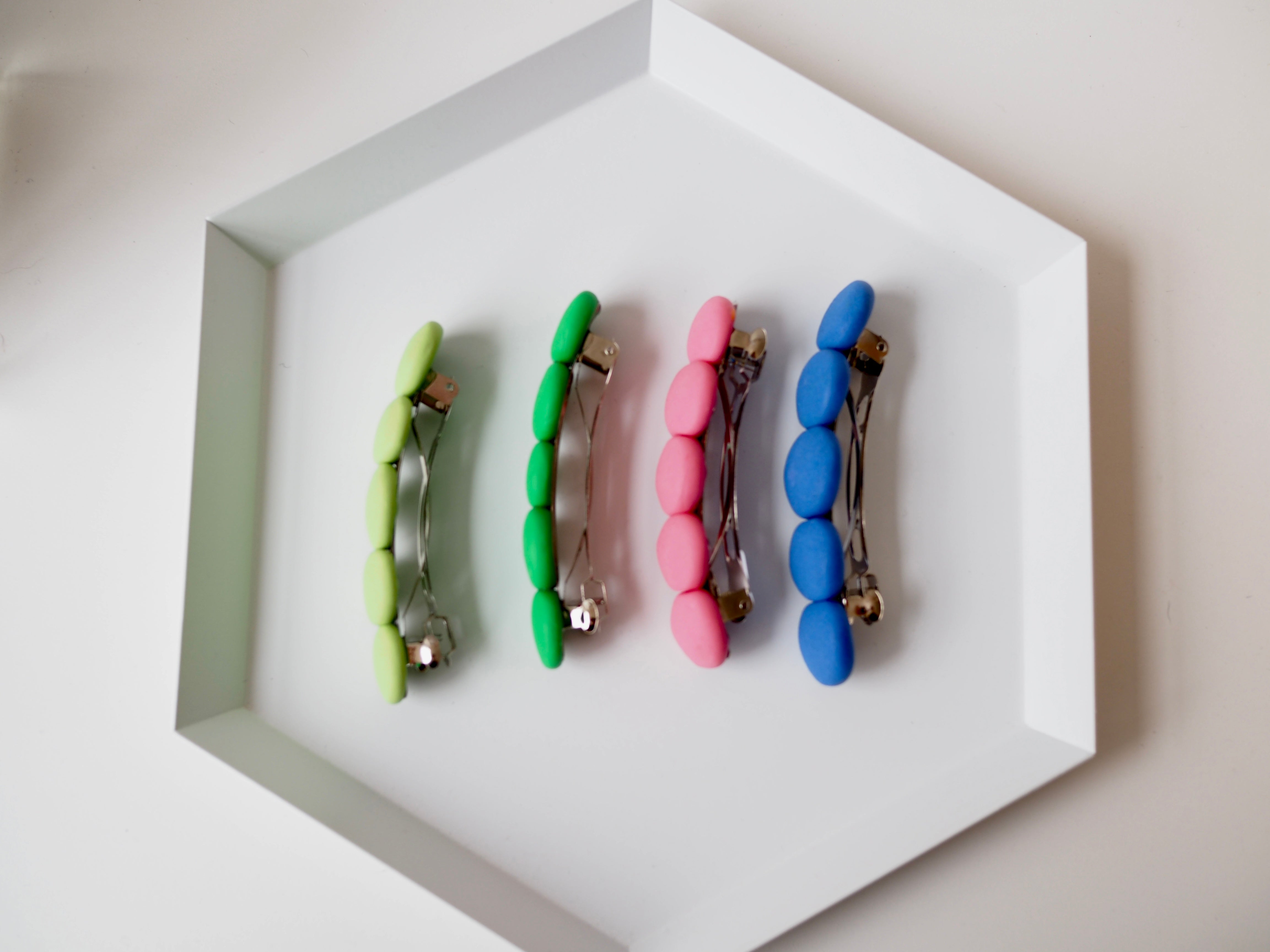 Hand-Sculpted Pebble French Barrette